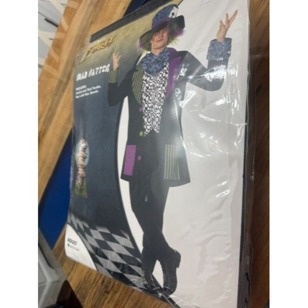 Spirit Halloween Mad Hatter Costume Adult Medium Jacket Vest Twofer Adult Medium